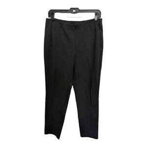J. Jill Ponte Straight Slim Leg Pull Over Pants Business Casual Gray Size Small